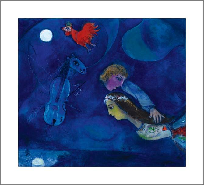 Купить и печать на заказ Картины, фото с паспарту Красный петух в ночи