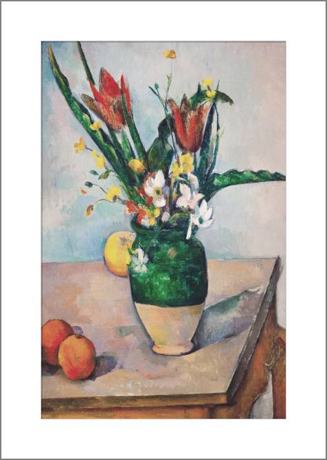 Купить и печать на заказ Картины, фото с паспарту Поль Сезанн Tulips in a Vase