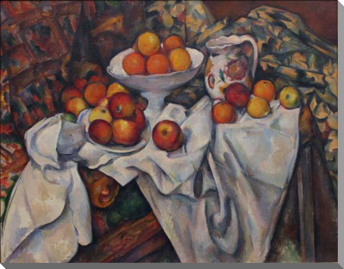 Купить и печать на заказ Картины на холсте Поль Сезанн Apples and Orange