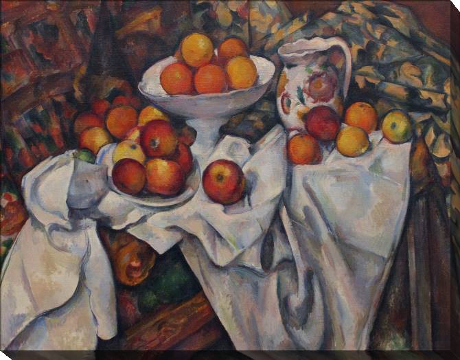 Купить и печать на заказ Картины на холсте Поль Сезанн Apples and Orange