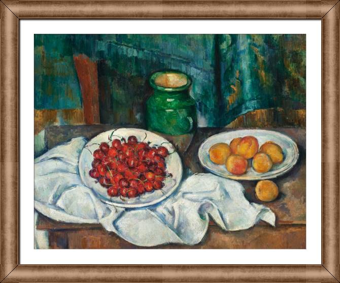 Картины в рамке, багете Paul Cezanne Cherries and Peaches