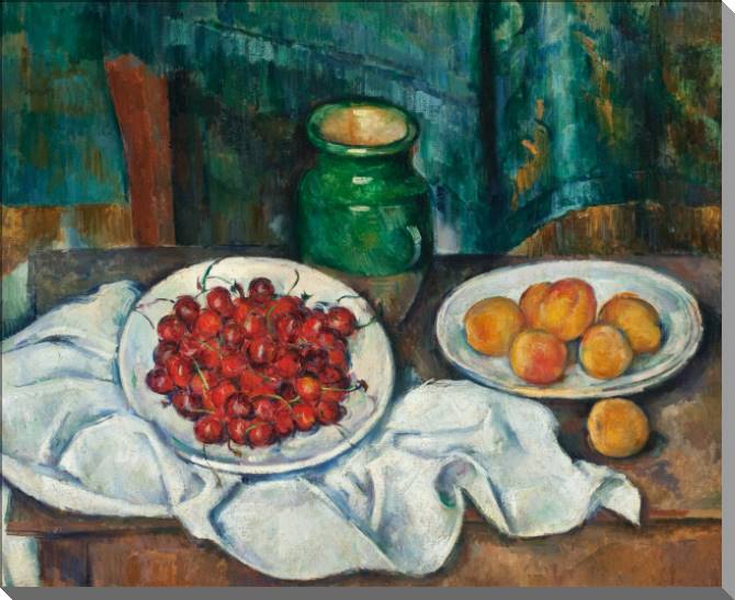 Купить и печать на заказ Картины на холсте Поль Сезанн Cherries and Peaches