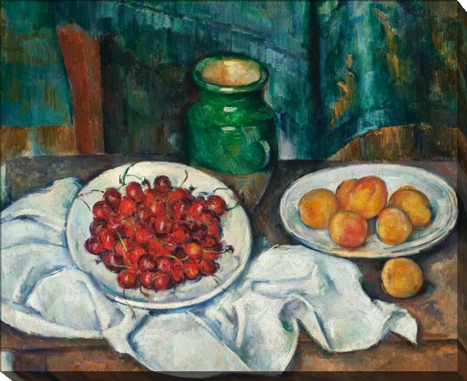 Купить и печать на заказ Картины на холсте Поль Сезанн Cherries and Peaches