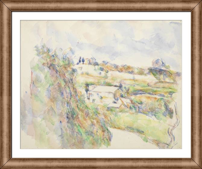Картины в рамке, багете Paul Cezanne Hill of Lauves, The Turn in the Road
