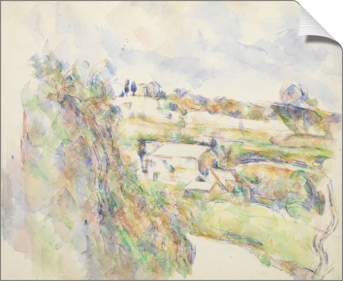 Картины на холсте Paul Cezanne Hill of Lauves, The Turn in the Road