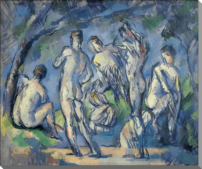 Купить и печать на заказ Картины на холсте Поль Сезанн Standing Bathers