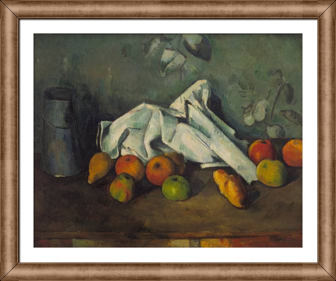 Картины в рамке, багете Paul Cezanne Milk Can and Apples