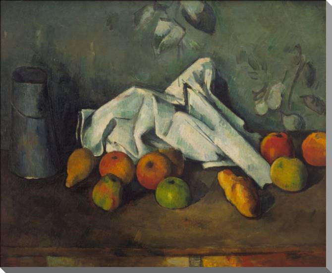 Купить и печать на заказ Картины на холсте Поль Сезанн Milk Can and Apples
