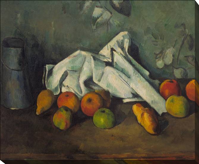 Купить и печать на заказ Картины на холсте Поль Сезанн Milk Can and Apples