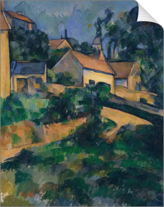 Paintings on canvas Paul Cezanne Turning Road at Montgeroult