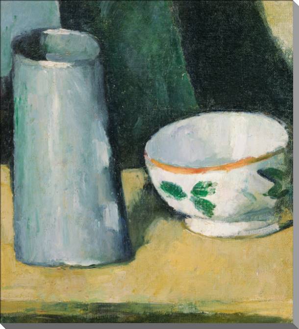 Купить и печать на заказ Картины на холсте Поль Сезанн Bowl and Milk-Jug