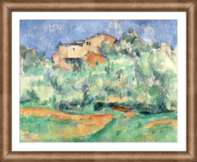 Картины в рамке, багете Paul Cezanne The Farm of Bellevue with Dovecote