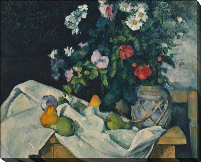 Купить и печать на заказ Картины на холсте Поль Сезанн Flowers and Fruit