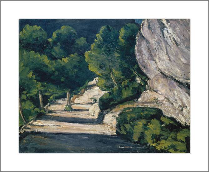 Paintings, photos from Passepartout Paul Cezanne Landscape, Road with Trees in Rocky Mountains