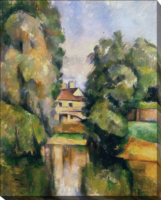 Paintings on canvas Paul Cezanne-Country House by a River
