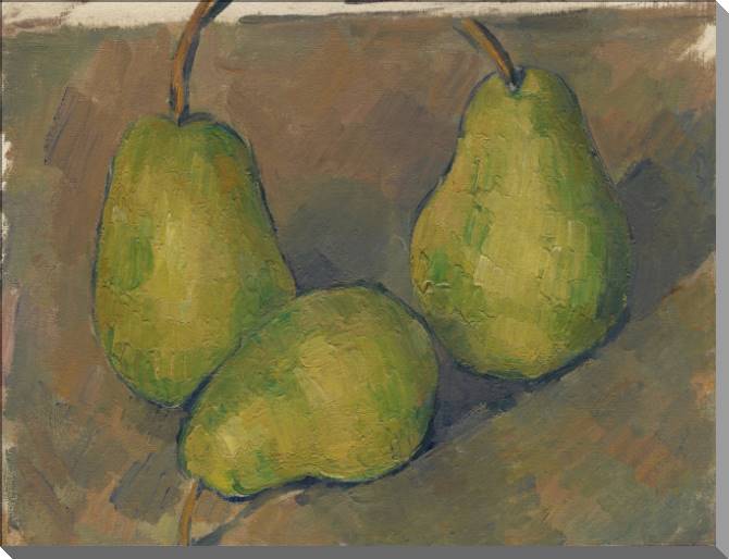 Купить и печать на заказ Картины на холсте Поль Сезанн Three Pears