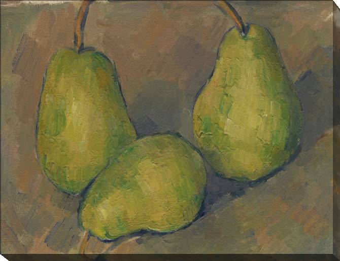 Купить и печать на заказ Картины на холсте Поль Сезанн Three Pears