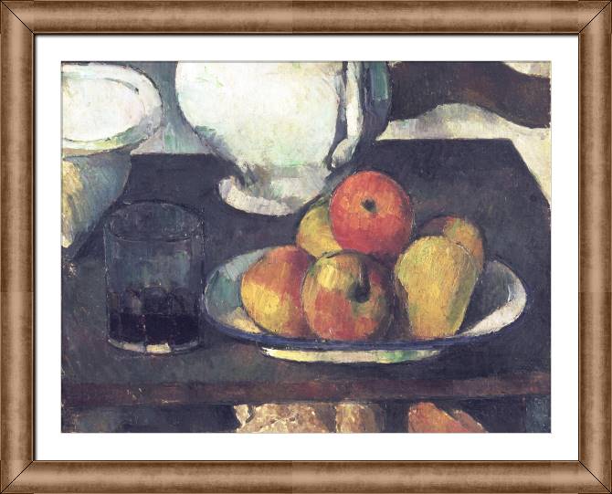 Картины в рамке, багете Paul Cezanne Apples and a Glass of Wine