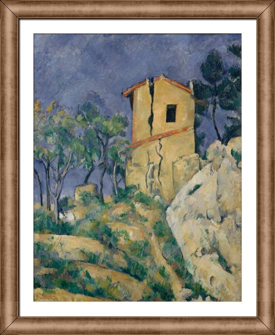Картины в рамке, багете Paul Cezanne The House with The Cracked Walls