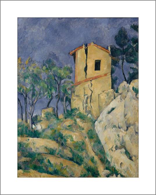 Купить и печать на заказ Картины, фото с паспарту Поль Сезанн The House with the Cracked Walls