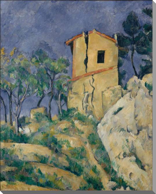 Купить и печать на заказ Картины на холсте Поль Сезанн The House with the Cracked Walls
