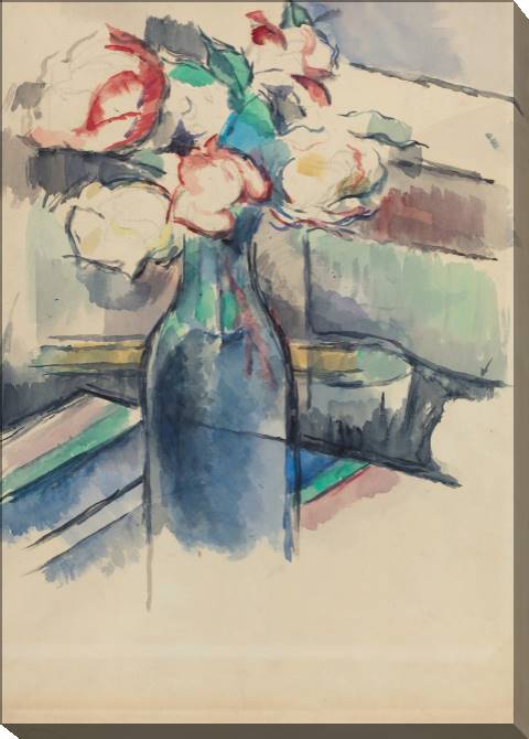 Paintings on canvas Paul Cezanne Roses in a Bottle