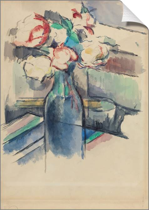 Картины на холсте Paul Cezanne Roses in a Bottle