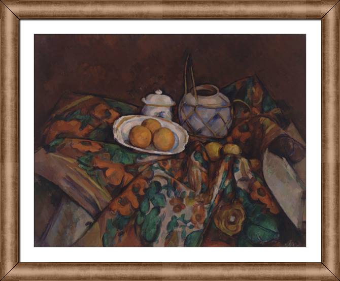 Картины в рамке, багете Paul Cezanne Ginger Jar Sugar Bowl and Oranges