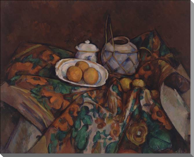 Paintings on canvas Paul Cezanne Ginger Jar Sugar Bowl and Oranges