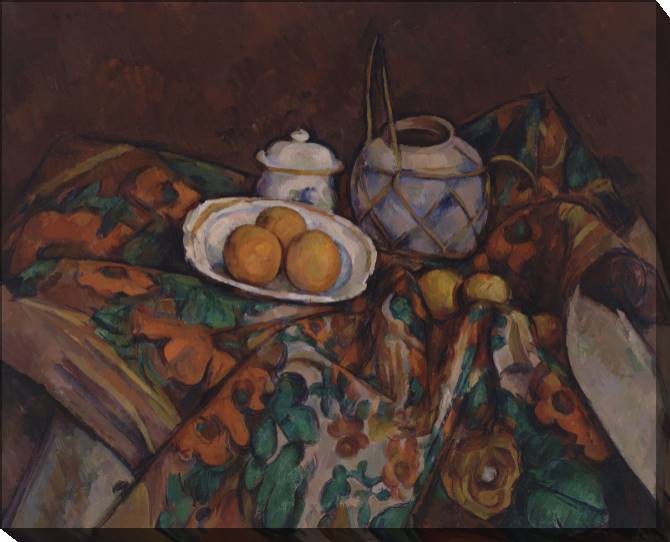Картины на холсте Paul Cezanne Ginger Jar Sugar Bowl and Oranges