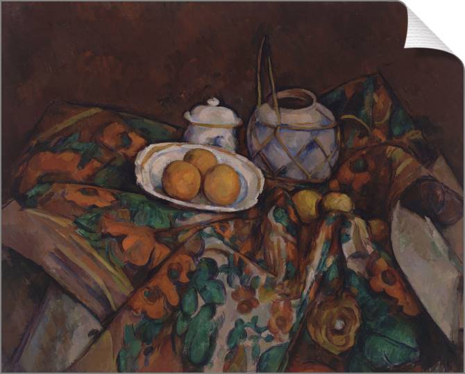 Картины на холсте Paul Cezanne Ginger Jar Sugar Bowl and Oranges