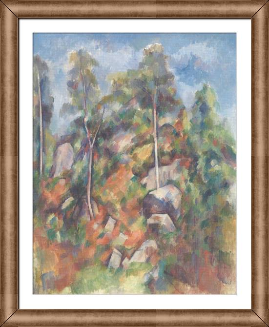 Картины в рамке, багете Paul Cezanne Rocks and Tree
