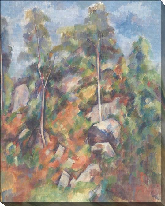 Картины на холсте Paul Cezanne Rocks and Tree