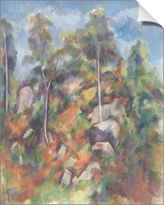Картины на холсте Paul Cezanne Rocks and Tree