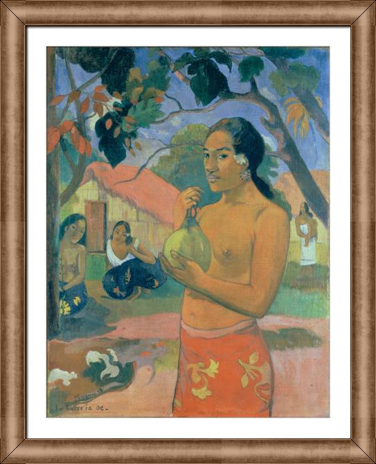 Картины в рамке, багете Paul Gauguin Eu Haere Ia Oe (Woman Holding a Fruit - Where Are You Going)