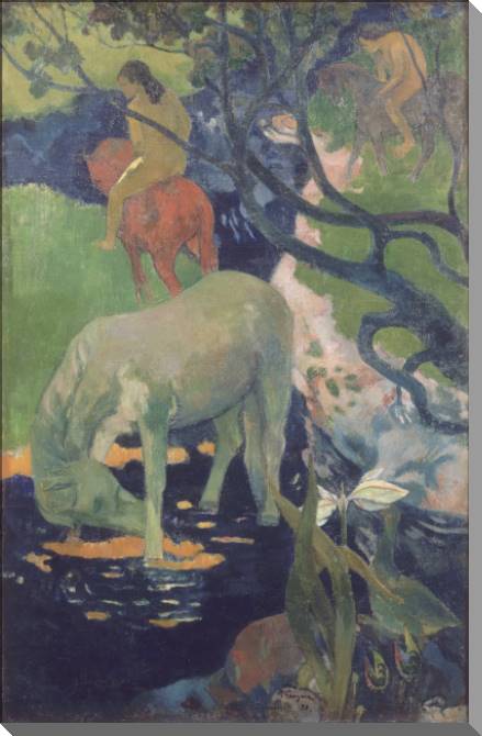 Купить и печать на заказ Картины на холсте Поль Гоген The White Horse