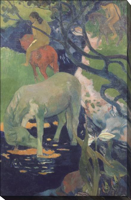 Купить и печать на заказ Картины на холсте Поль Гоген The White Horse