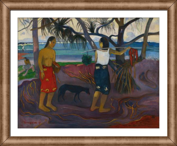 Картины в рамке, багете Paul Gauguin I Raro Te Oviri (Under the Pandanus)