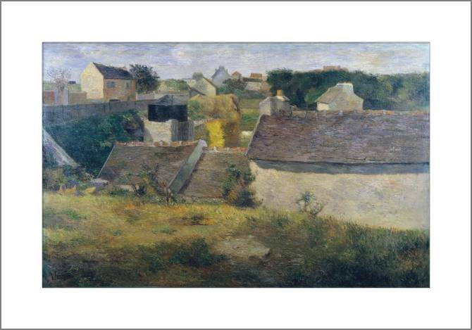 Купить и печать на заказ Картины, фото с паспарту Поль Гоген Houses at Vaugirard