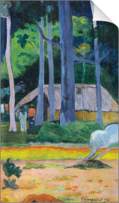 Картины на холсте Paul Gauguin Hut under the Trees
