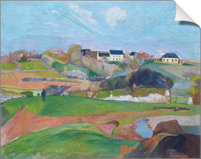 Картины на холсте Paul Gauguin Landscape at Le Pouldu
