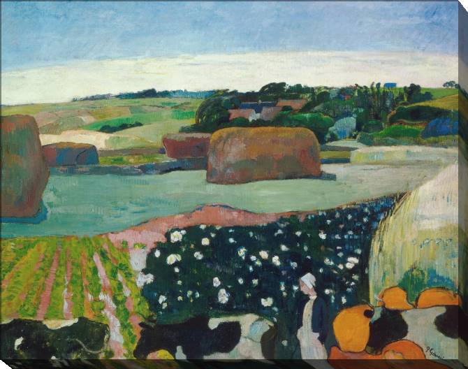 Paintings on canvas Paul Gauguin Haystacks in Brittany