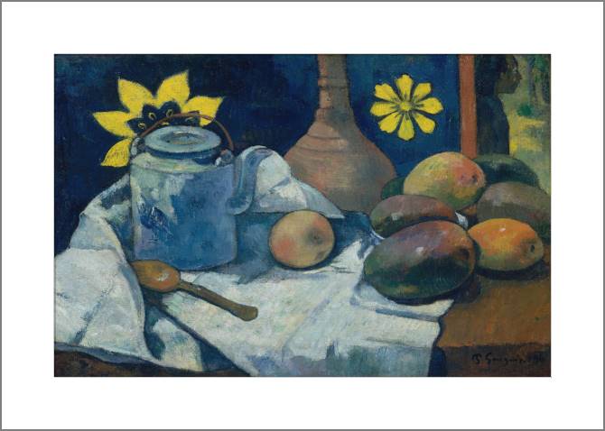 Paintings, photos from Passepartout Paul Gauguin Still Life with Teapot and Fruit