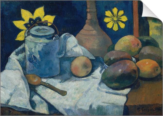 Paintings on canvas Paul Gauguin Still Life with Teapot and Fruit