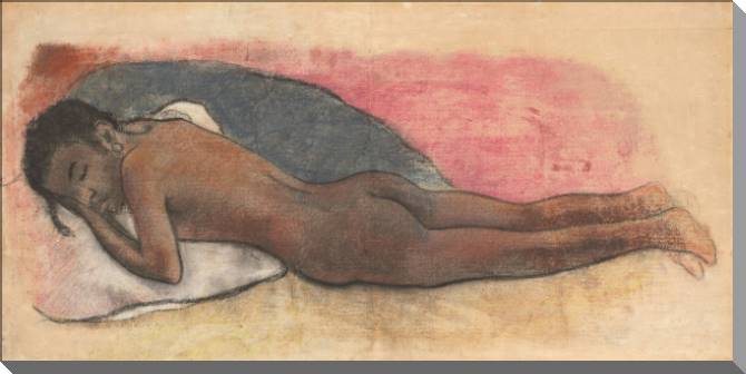 Купить и печать на заказ Картины на холсте Поль Гоген Reclining Nude