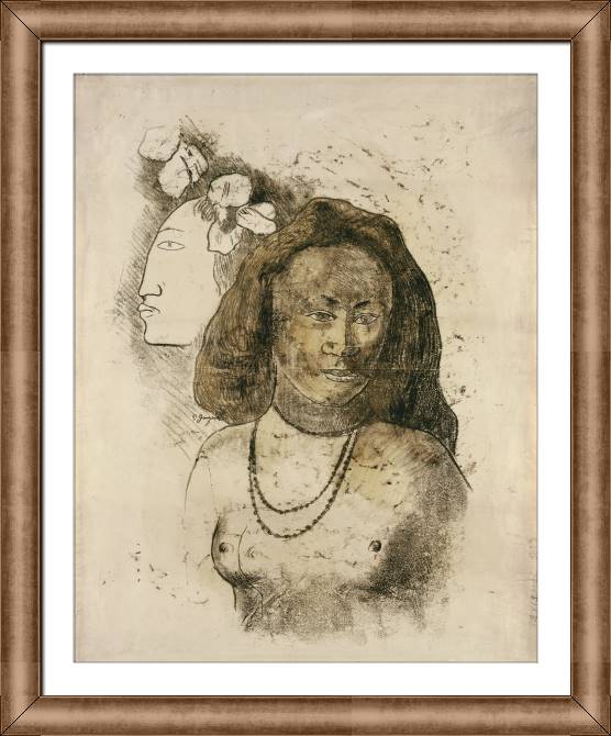 Картины в рамке, багете Paul Gauguin Tahitian Woman with Evil Spirit