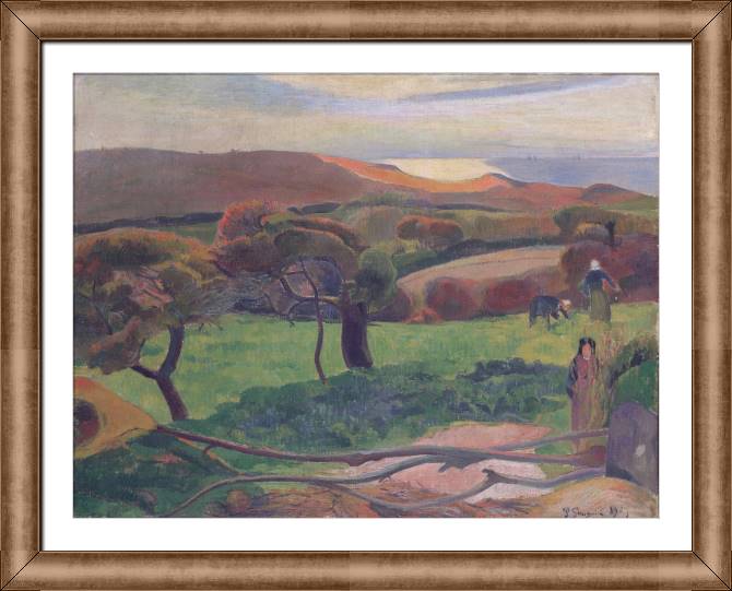 Картины в рамке, багете Paul Gauguin Landscape from Bretagne