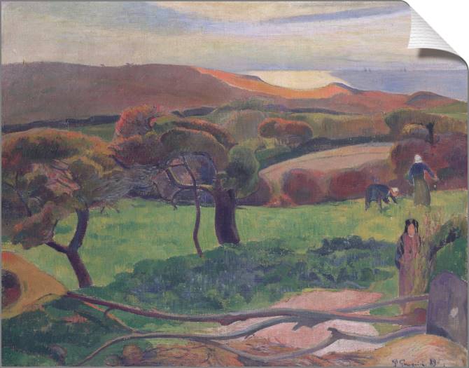 Картины на холсте Paul Gauguin Landscape from Bretagne