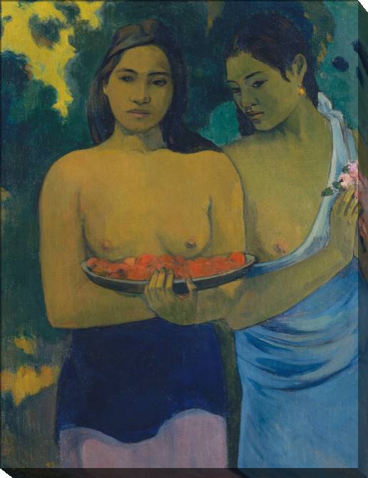 Купить и печать на заказ Картины на холсте Поль Гоген Two Tahitian Women