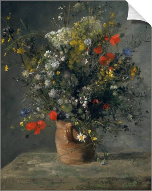 Картины на холсте Pierre Auguste Renoir Flowers in a Vase